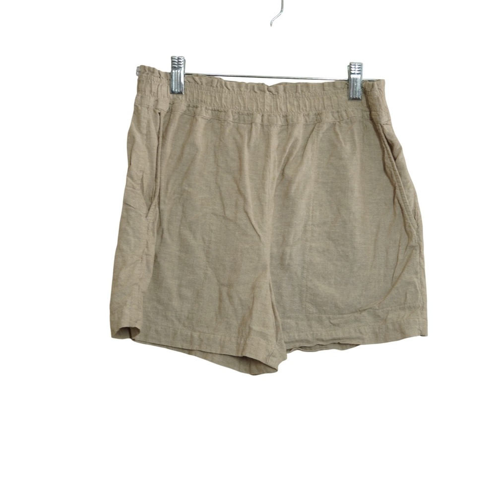 Rails Leighton Linen Blend Pull On Elastic Waist Shorts Wheat Tan‎ Beige Small